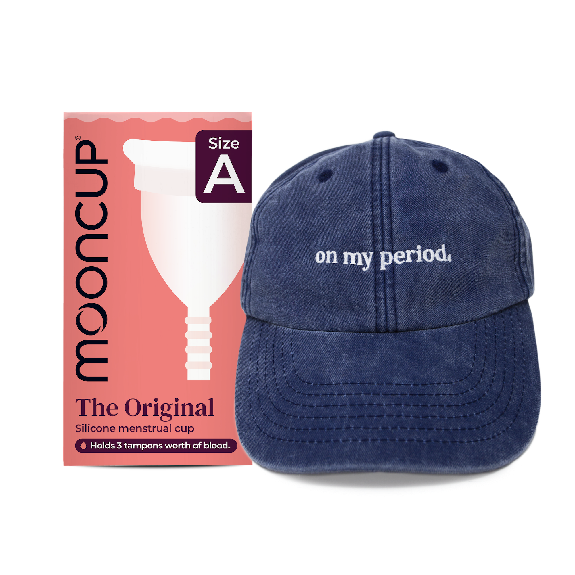 mooncup-cup-cap-bundle-coppetta-original-cappellino-on-my-period image 1