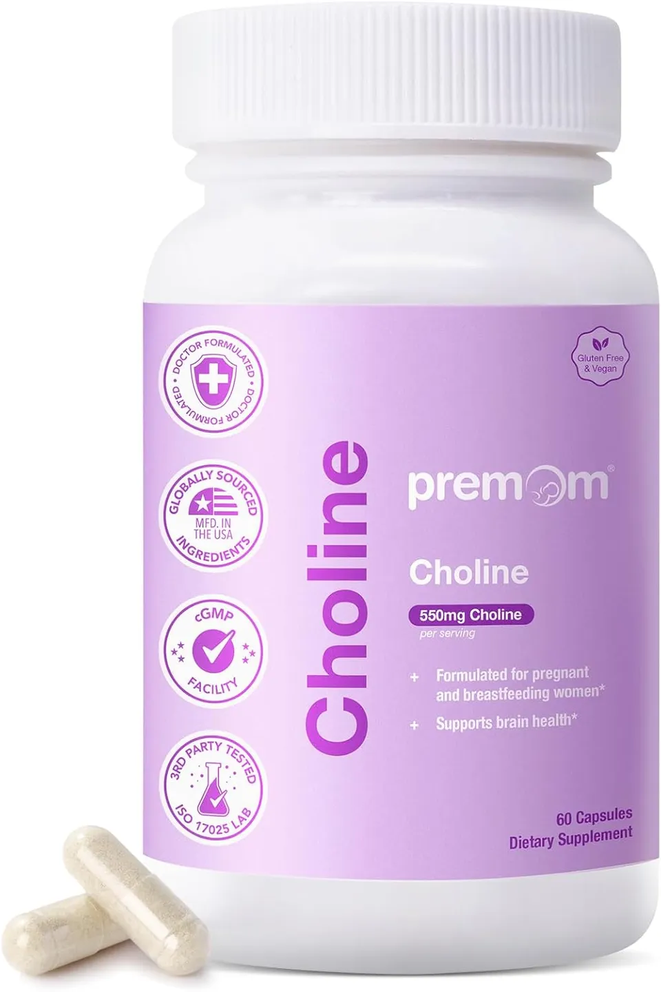 premom-prenatal-choline-bitartrate-supplement-integratore-prenatale image 1