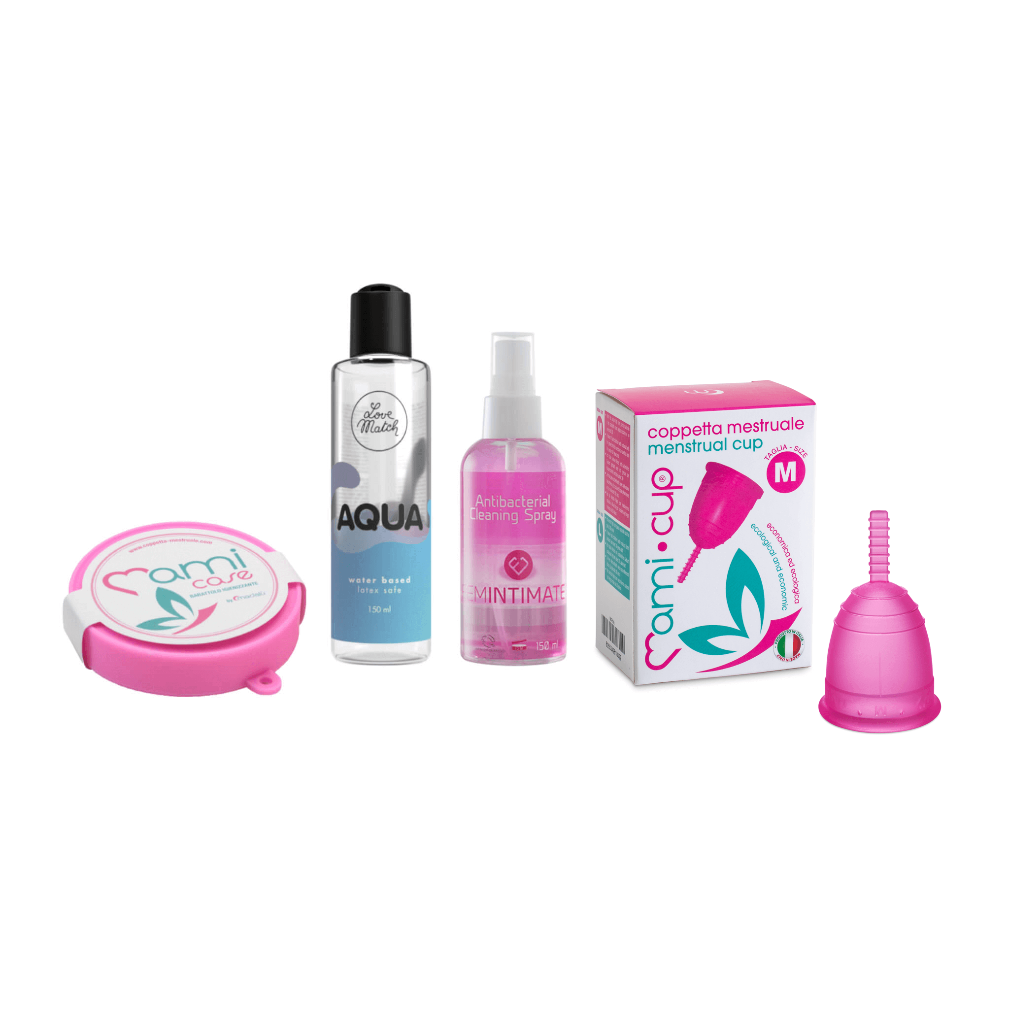 mamicup-kit-base-coppetta-mestruale-con-sterilizzatore-spray-gel-lubrificante-e- image 1