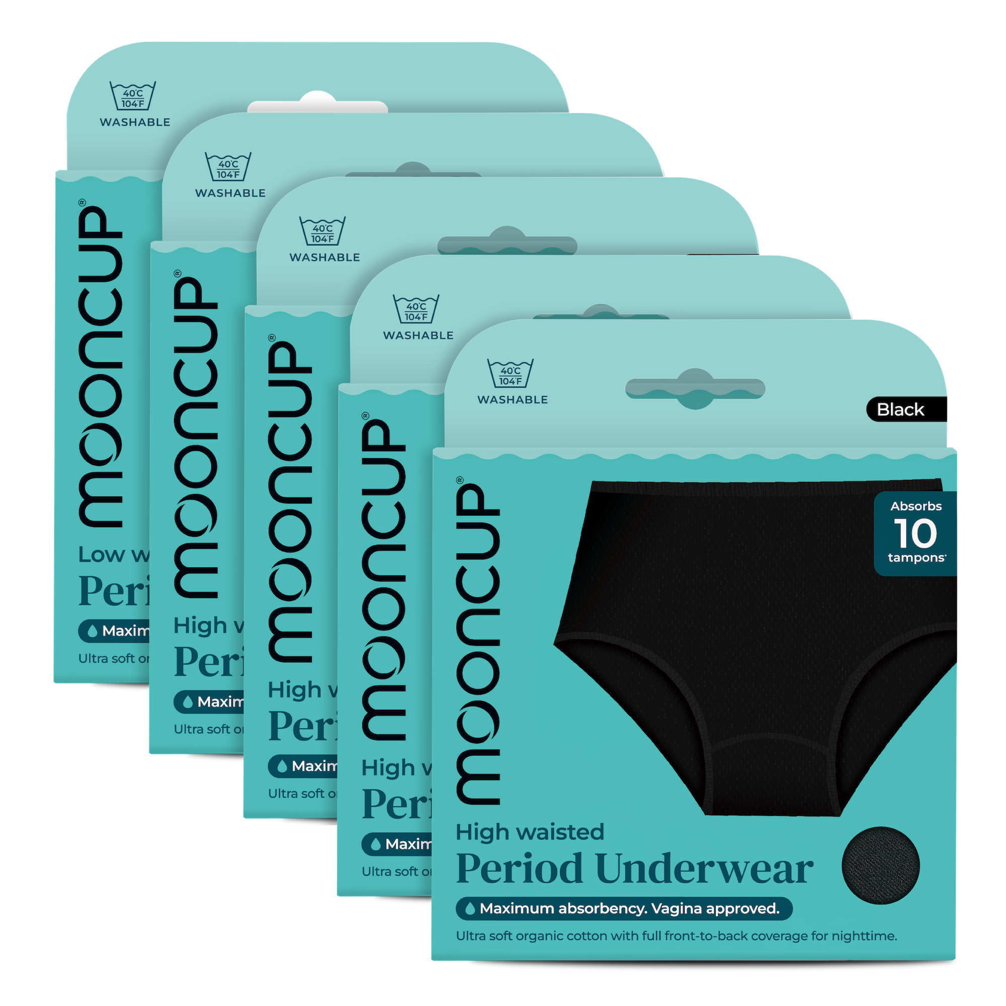 mooncup-5-pants-bundle-set-5-mutandine-mestruali image 1