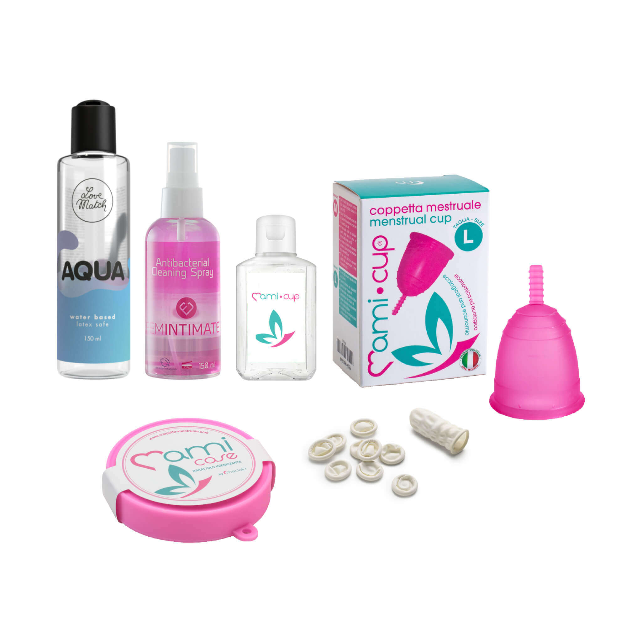 mamicup-kit-completo-ciclo-mestruale-con-coppetta-sterilizzatore-spray-gel-e-mam image 2