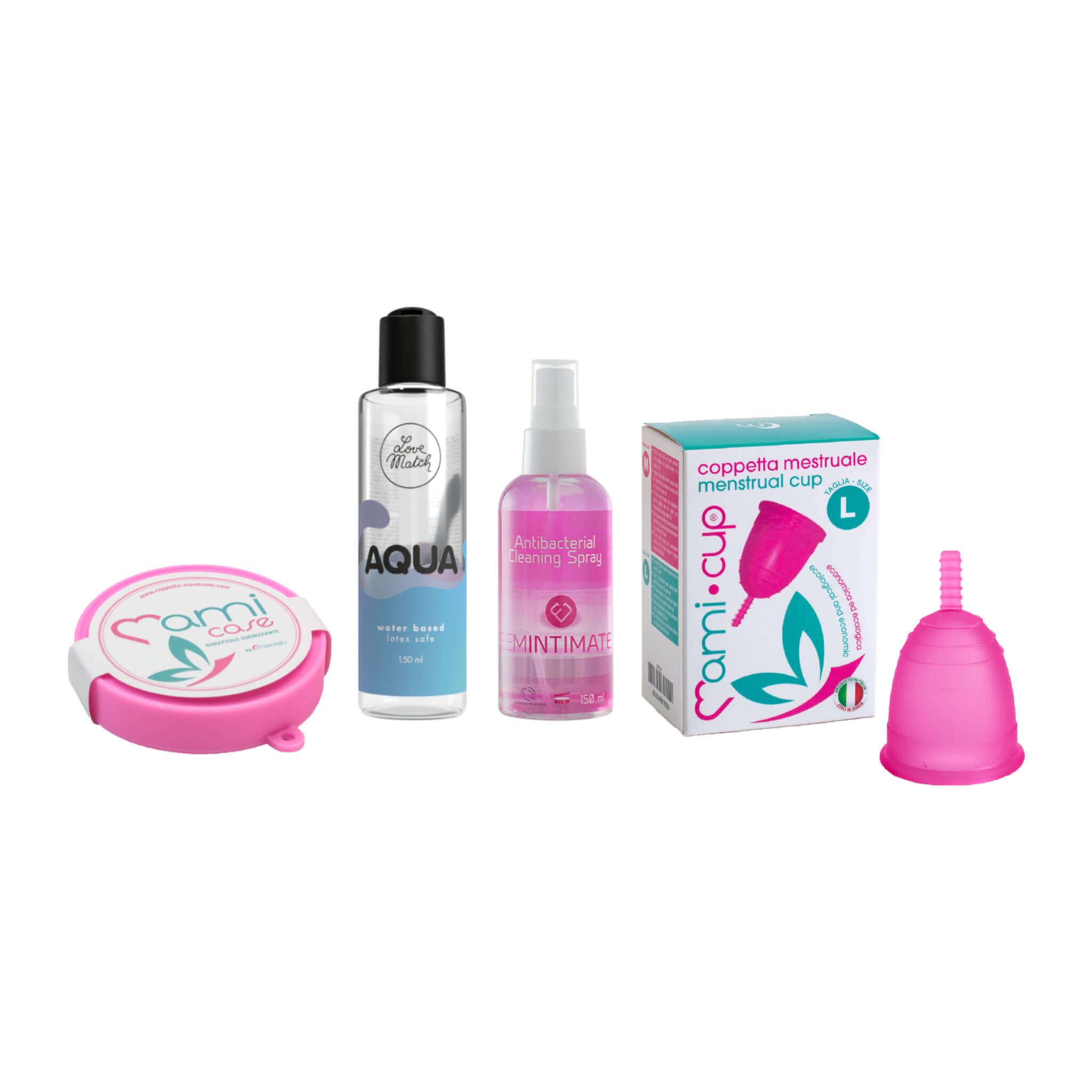 mamicup-kit-base-coppetta-mestruale-con-sterilizzatore-spray-gel-lubrificante-e- image 2