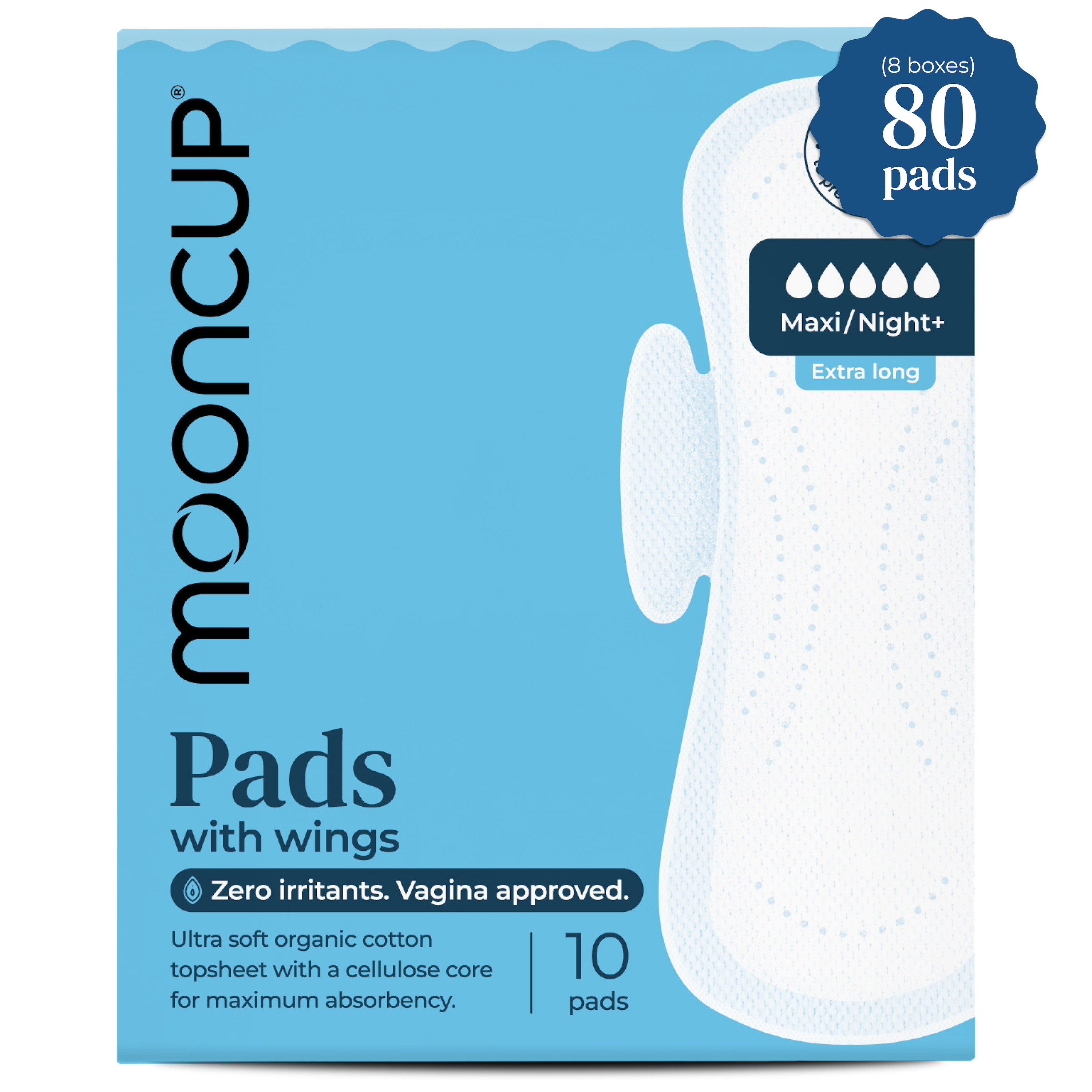 mooncup-restock-pack-80-assorbenti-maxi-notte-con-ali image 1