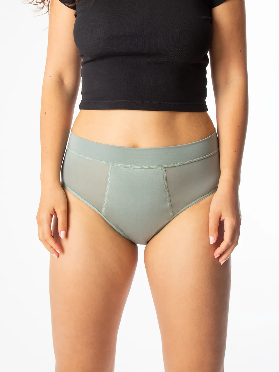 allmatters-overnight-high-waist-slip-mestruale-notte-sage-green image 1