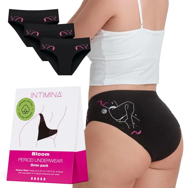 intimina-bloom-large-nero-slip-mestruale-a-vita-alta-anti-perdite image 1