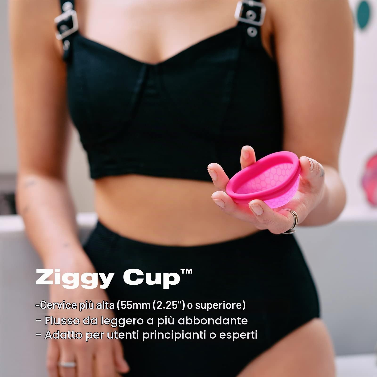 intimina-ziggy-cup-coppetta-mestruale-piatta-riutilizzabile image 4