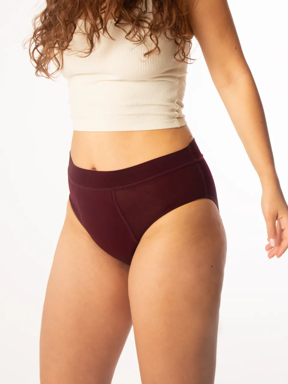 allmatters-overnight-high-waist-slip-mestruale-notte-dark-plum image 1