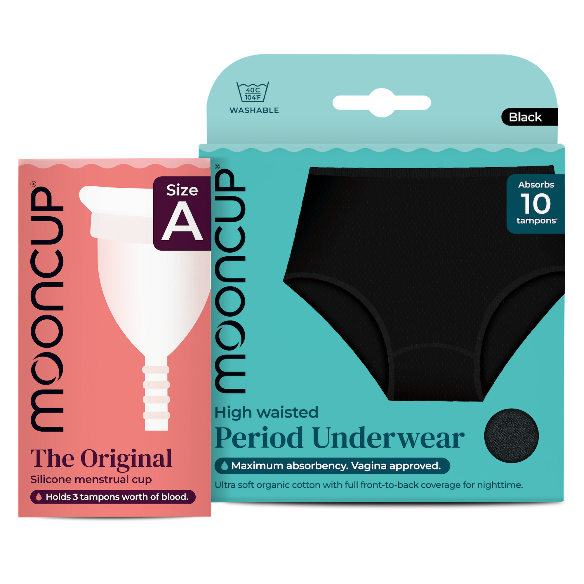 mooncup-reusable-bundle-mutanda-mestruale-high-waist-coppetta-original image 1